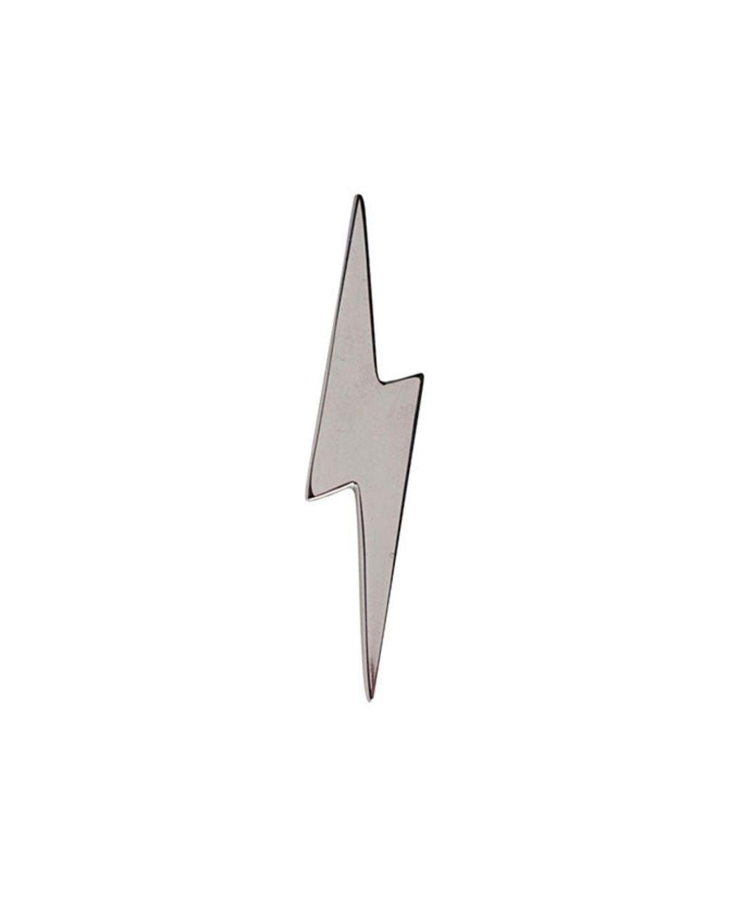 Edge Only Metallic Pointed Lightning Bolt Pin Sterling for men