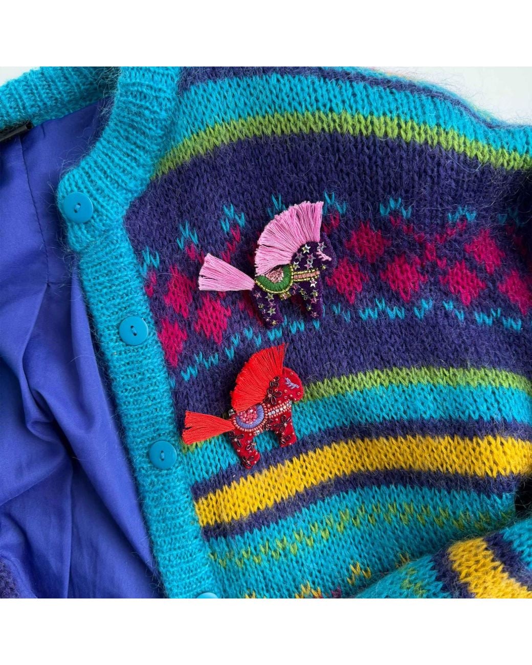 VETKA Red Handmade Horse Brooch- Fire Horse
