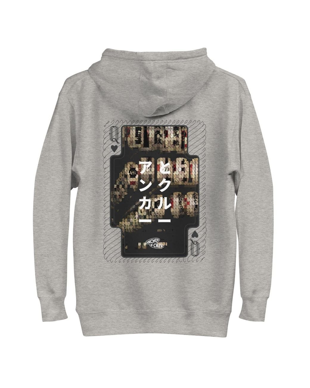 Anchor and Crew Gray Heather One Japan Gurafiku Cotton Blend Hoodie