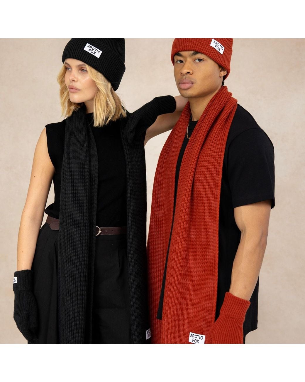Arctic Fox & Co. Black Recycled Bottle Scarf