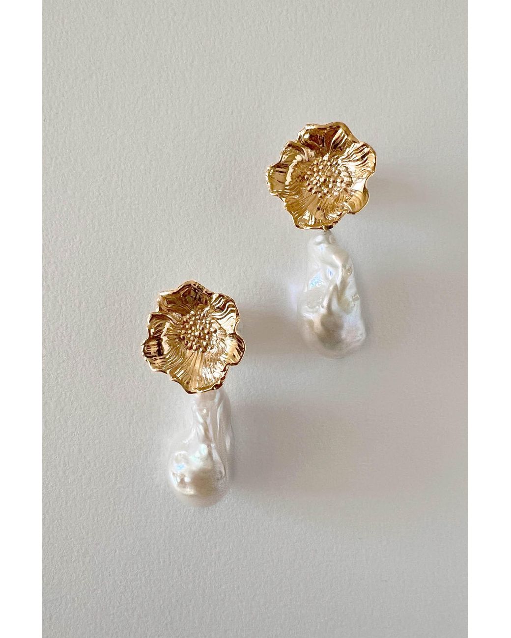 Astor & Orion Metallic Poppy Baroque Pearl Drop Earrings
