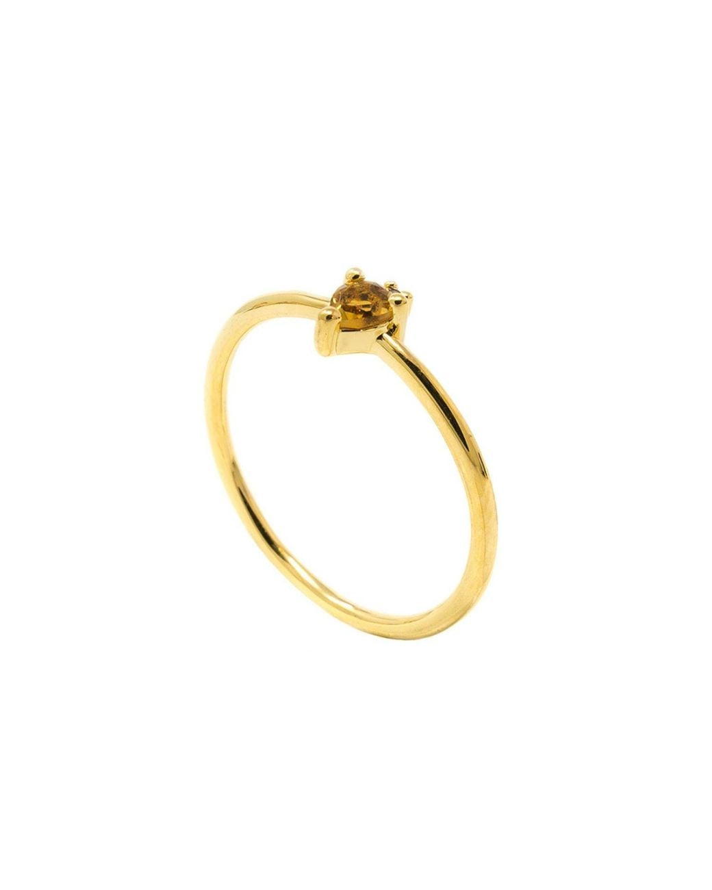 NASI SILVER Metallic Pear Atarah Ring- Citrine & Topaz