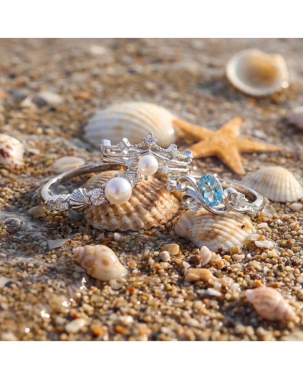 Azura Jewelry New York White Abyssal Pearl Ring Vermeil