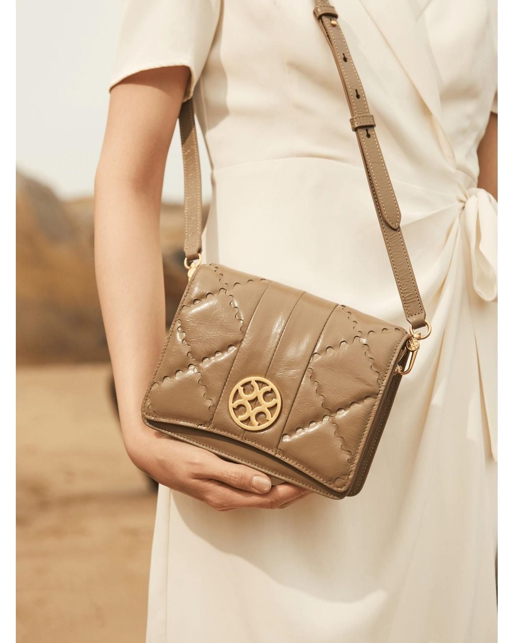 Orange Cube Natural Mosaic Diamond Crossbody Bag