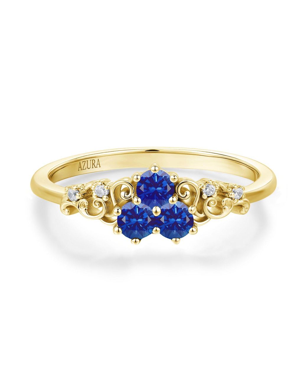 Azura Jewelry New York Blue Sapphire Of The Waterborn Ring Vermeil