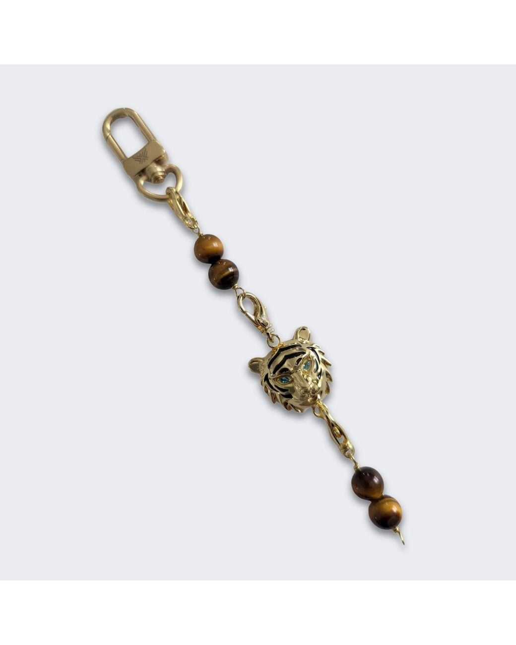 Frenvyrn Metallic Tiger Convertible Tiger's Eye Bracelet Bag Charm Small for men