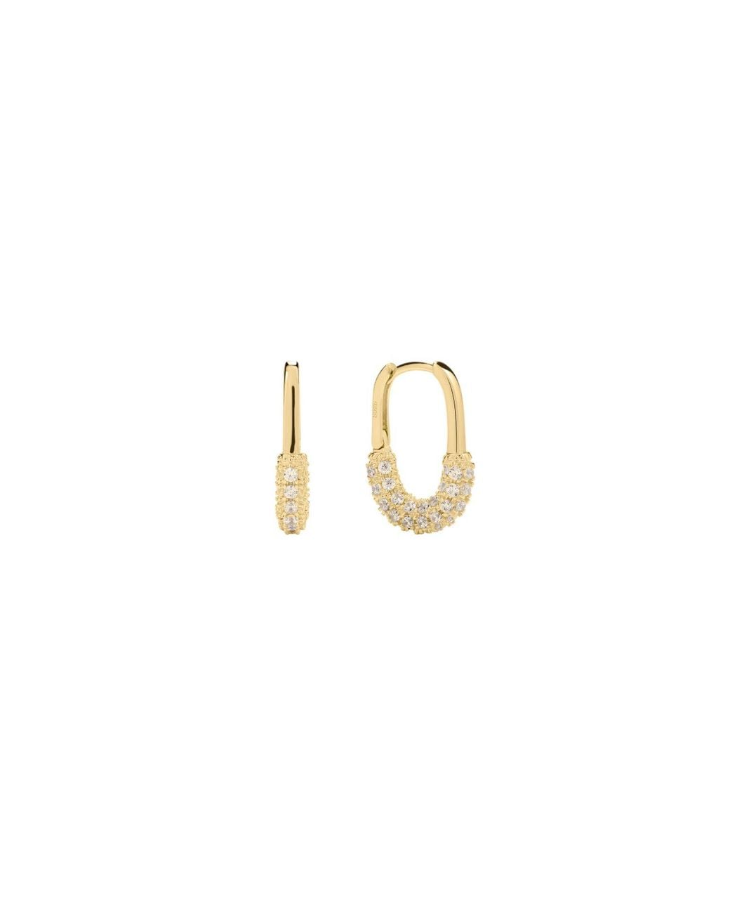 Vanhi Metallic Nouf Pavé Hoop Earrings