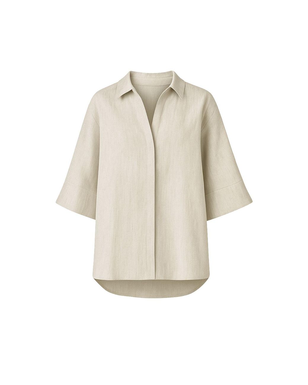 Monlicia Natural Neutrals Iyan Linen Oversize Shirt