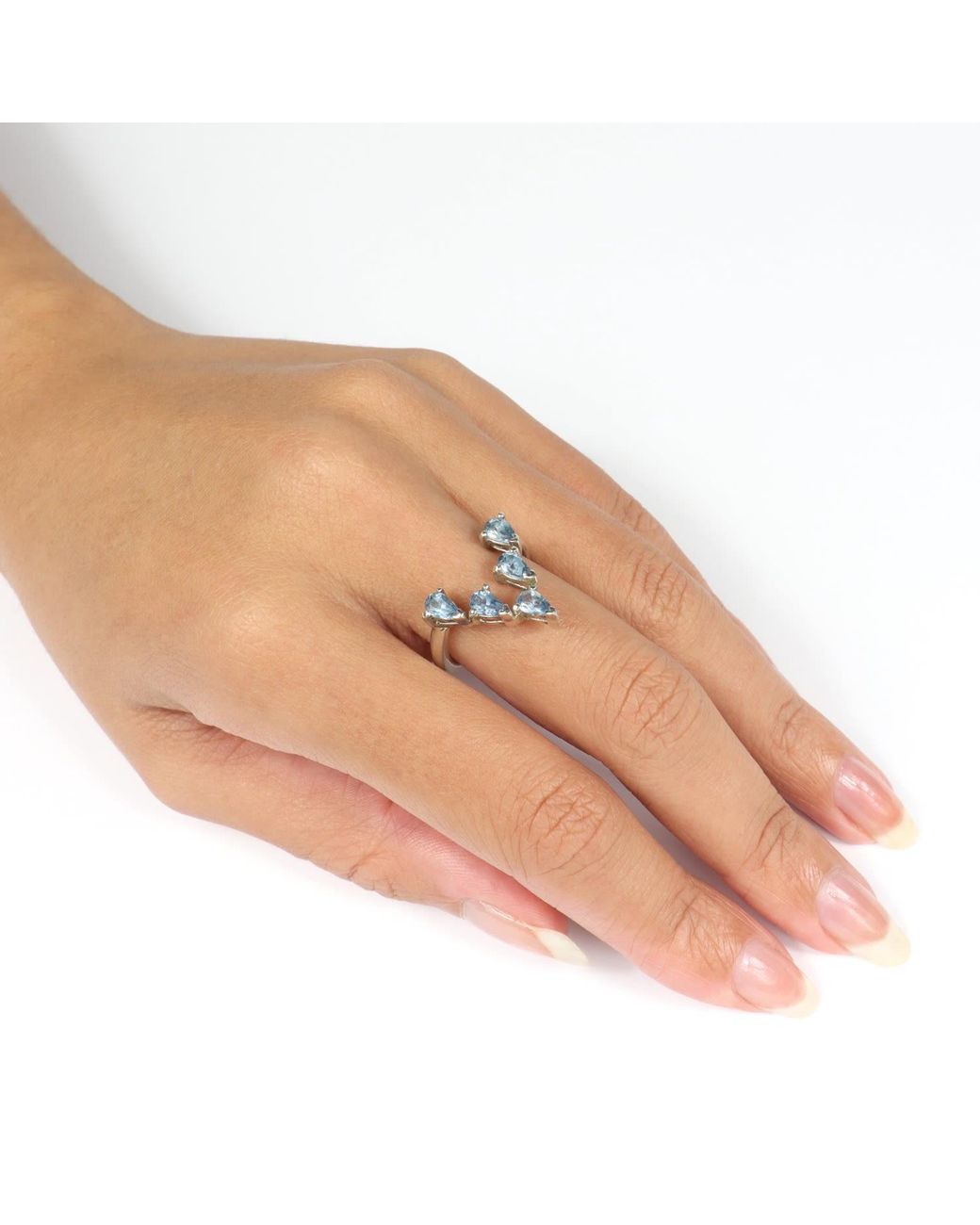 Gabriella Alicia Blue Petrichor Aquamarine Ring
