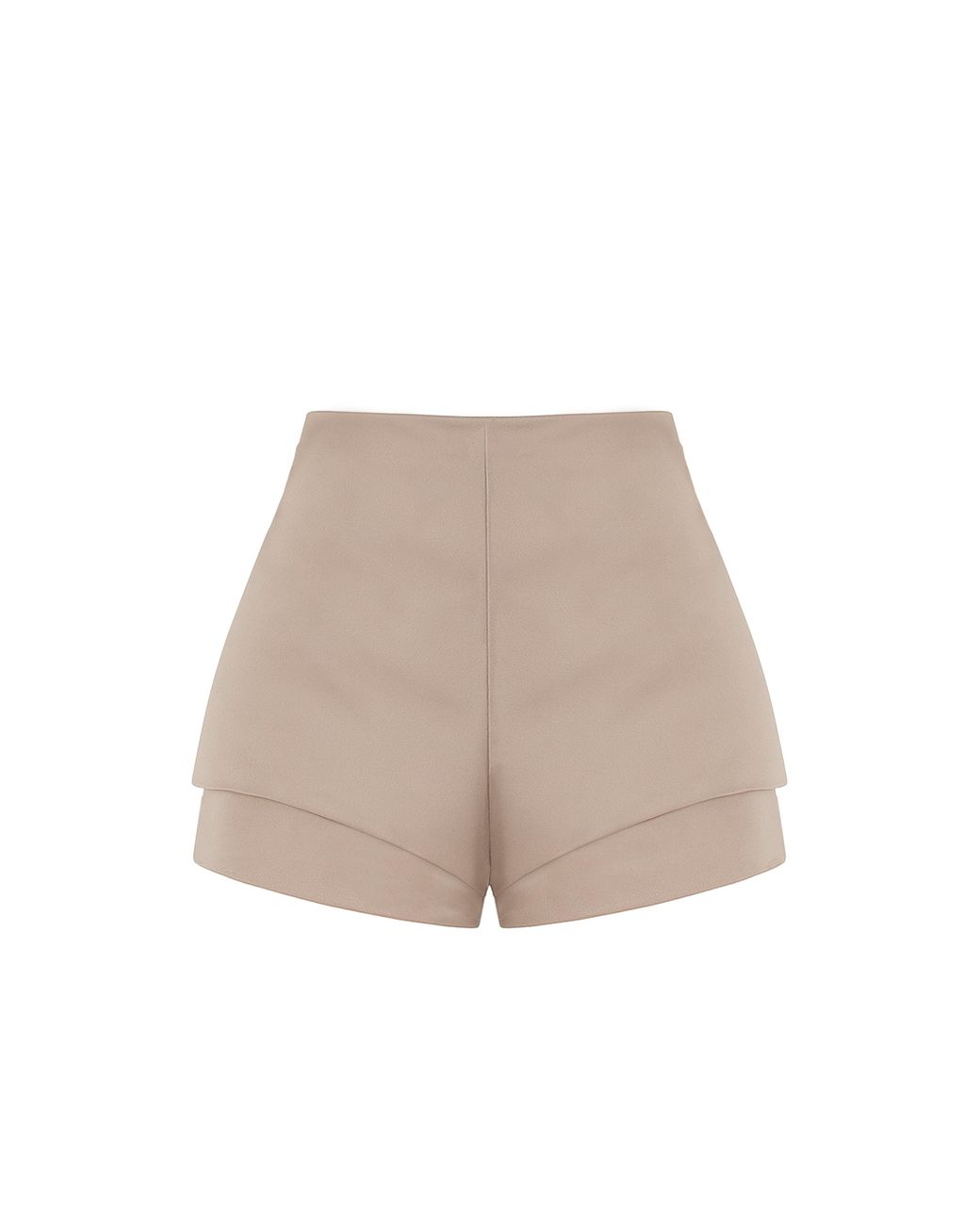 NAZLI CEREN White Maude Mini Satin Shorts