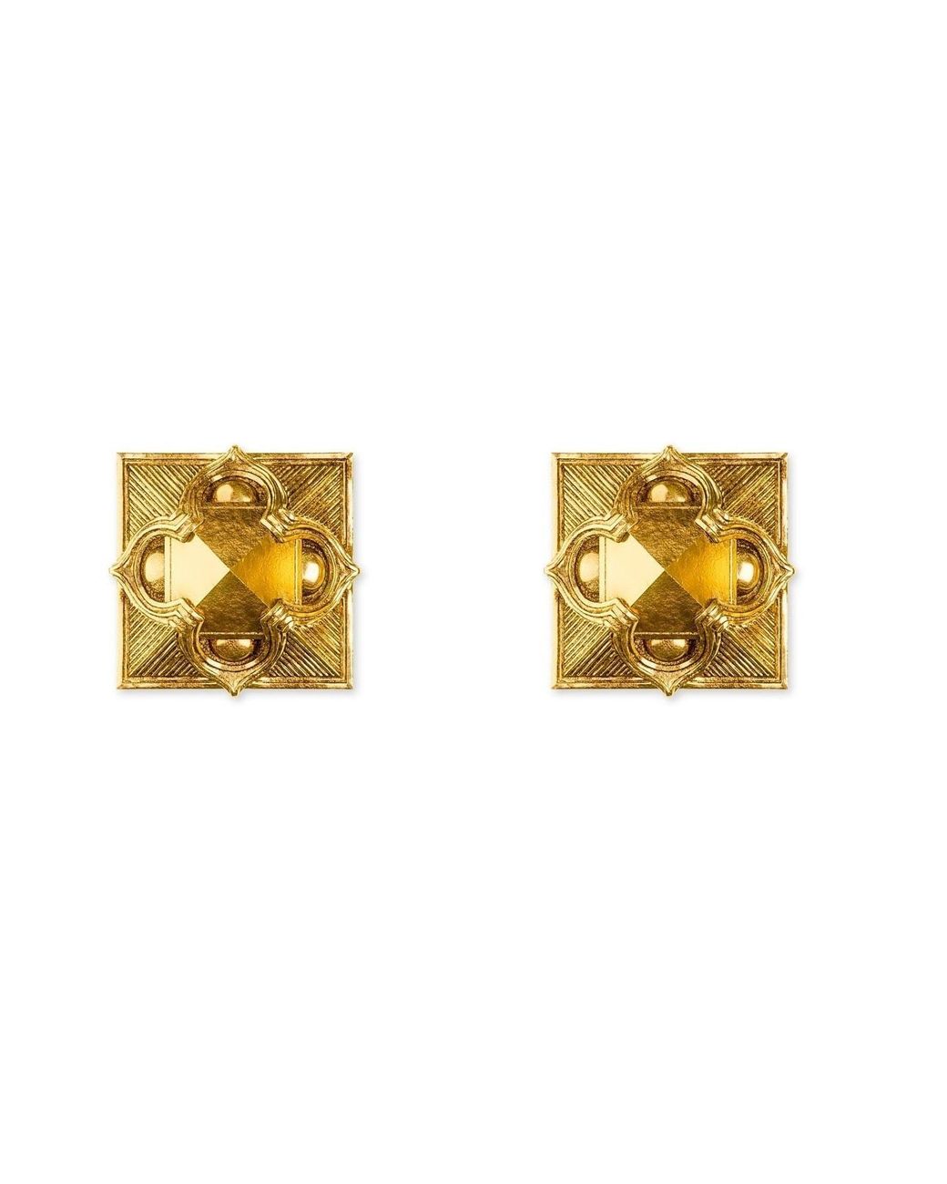 Astor & Orion Metallic Luxe Pyramid Studs On Sterling