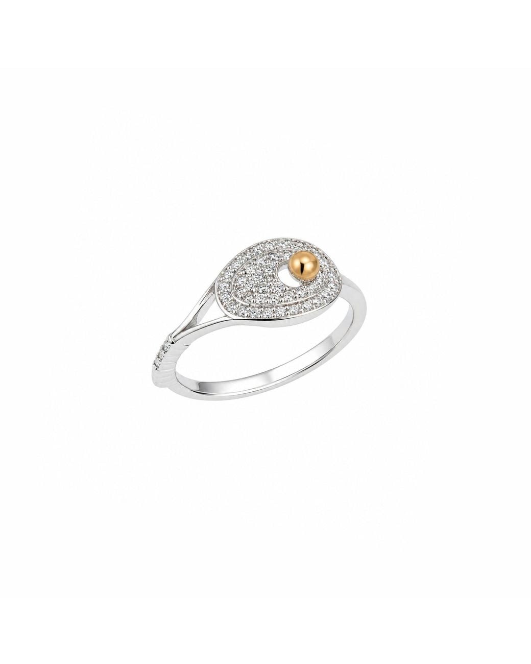 Spero London Metallic Sterling Tennis Racket Ring