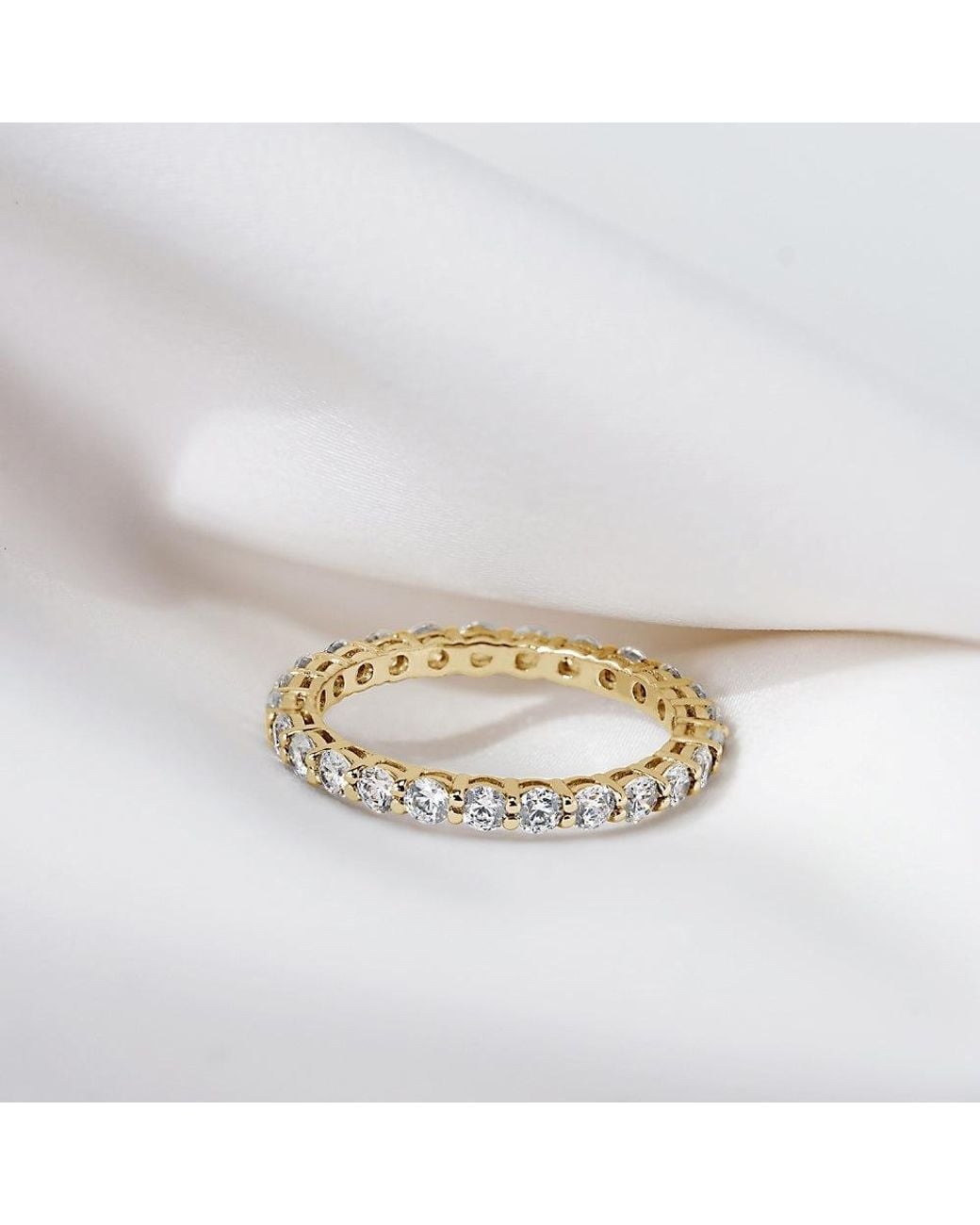 Diamonbliss Metallic 2.5Mm Round Cut Eternity Ring
