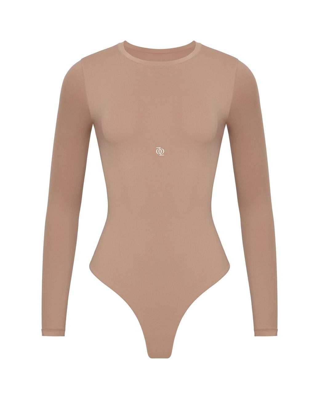 Second Skin Solution White Neutrals Second Skin Long Sleeve Crew-Neck Bodysuit Nude