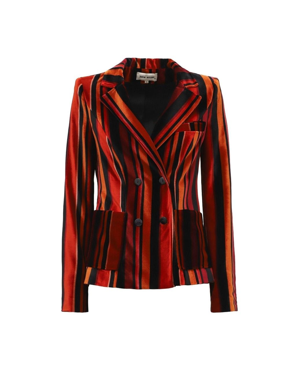 Julia Allert Red Retro Wide-Leg Trousers
