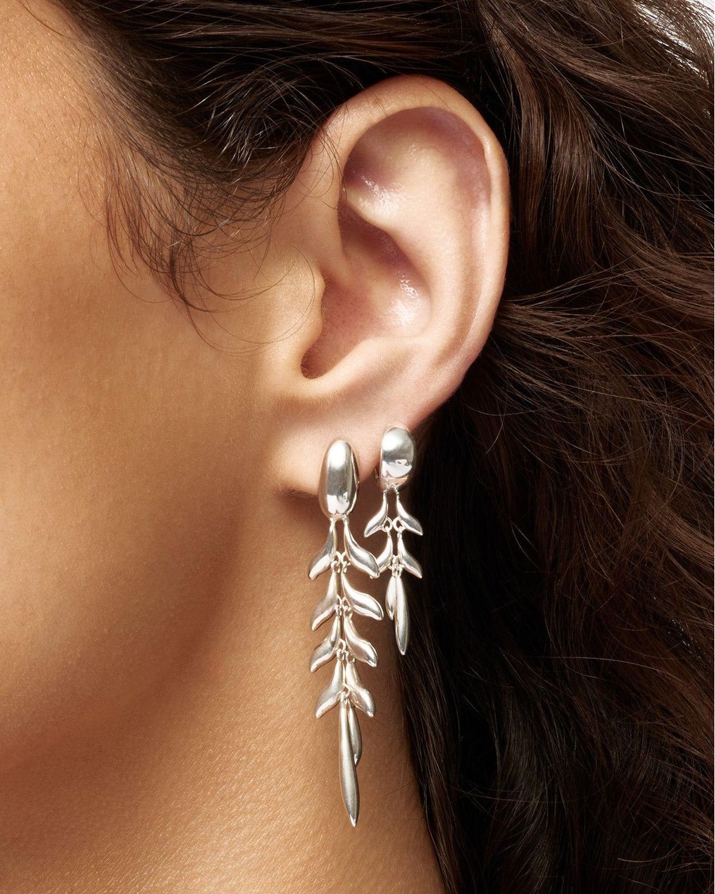 Stone Fruit Metallic Fishbone Hoops