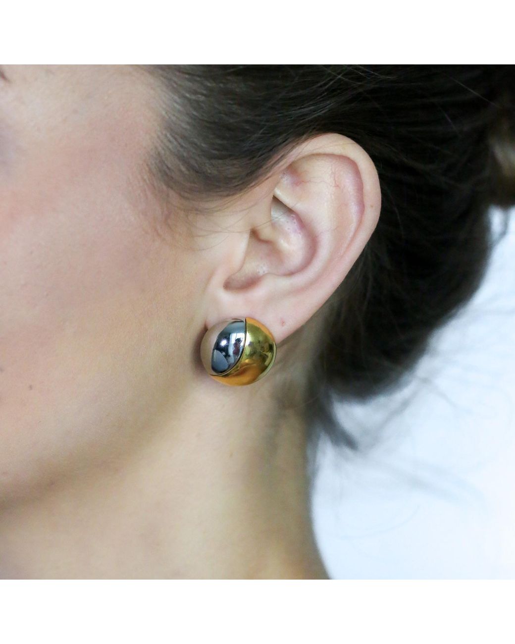 Miss Cecilia Metallic Luna Sol Clip Earrings