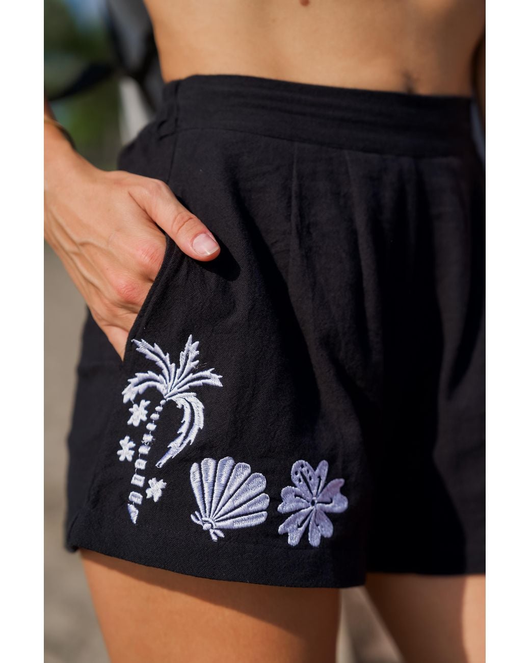 Palm Collective Black Paradiso Shorts