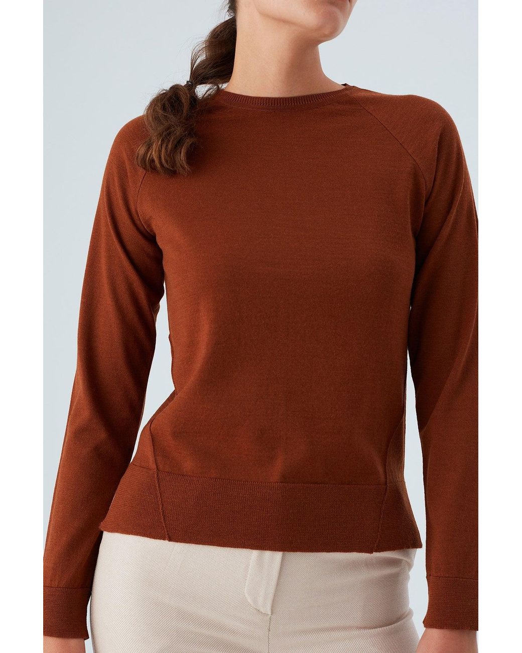Peraluna Red Valeria Fine Turtleneck Pullover