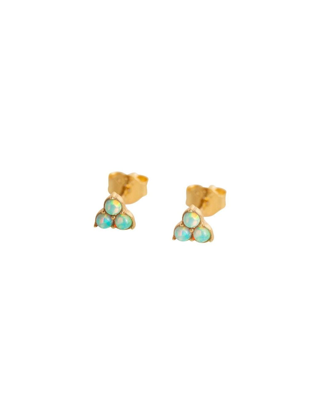 Claire Hill Designs Metallic Triple Opal Mini Stud Earrings