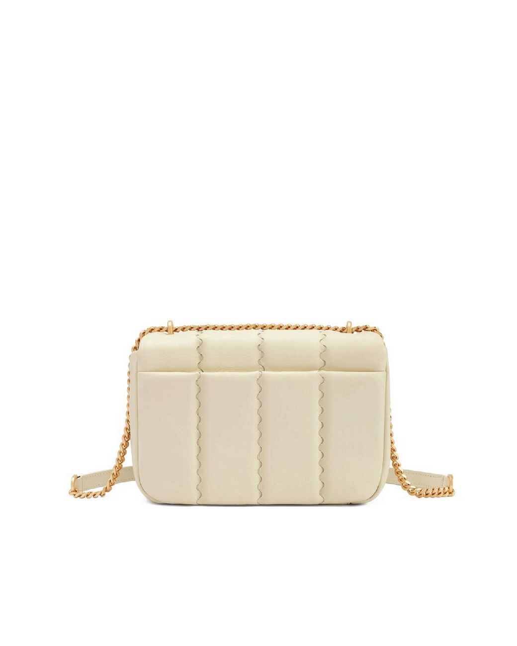 Orange Cube Natural Square Stitch Flap Bag