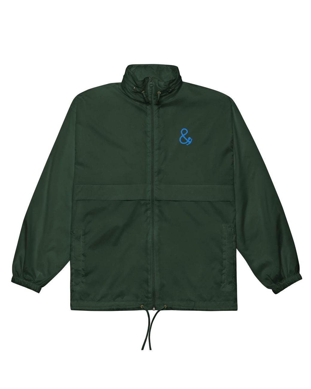 Anchor and Crew Green Forest Surface Level Sports Club League Embroidered Windbreaker Coat for men