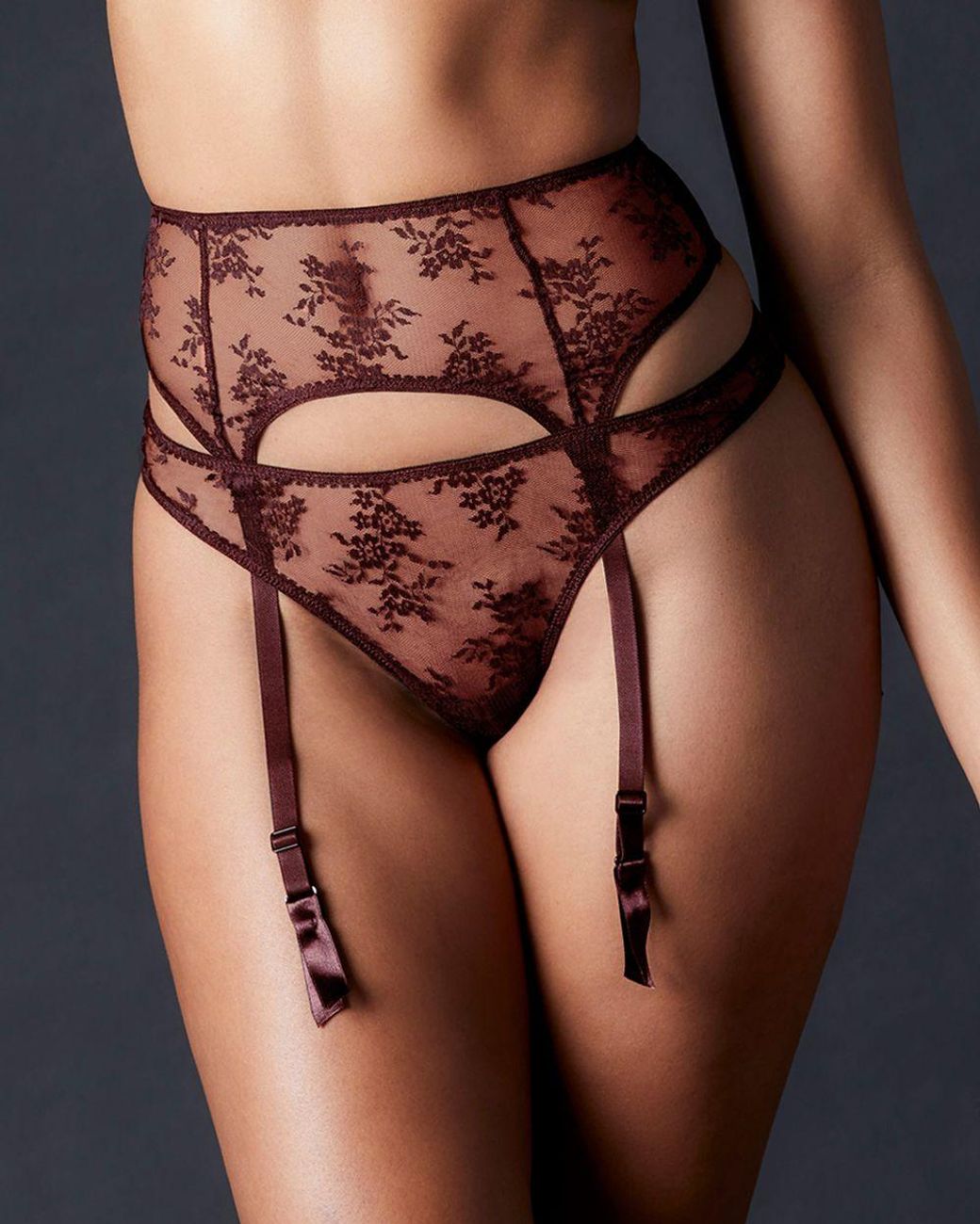 Journelle Brown Romy Suspender Belt Marron