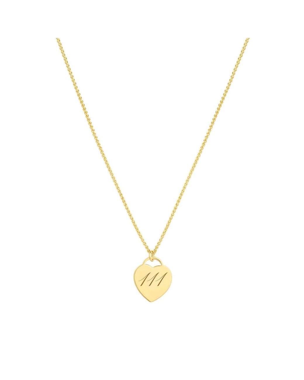 SET & STONES Metallic Alice Angel Numbers Necklace- One