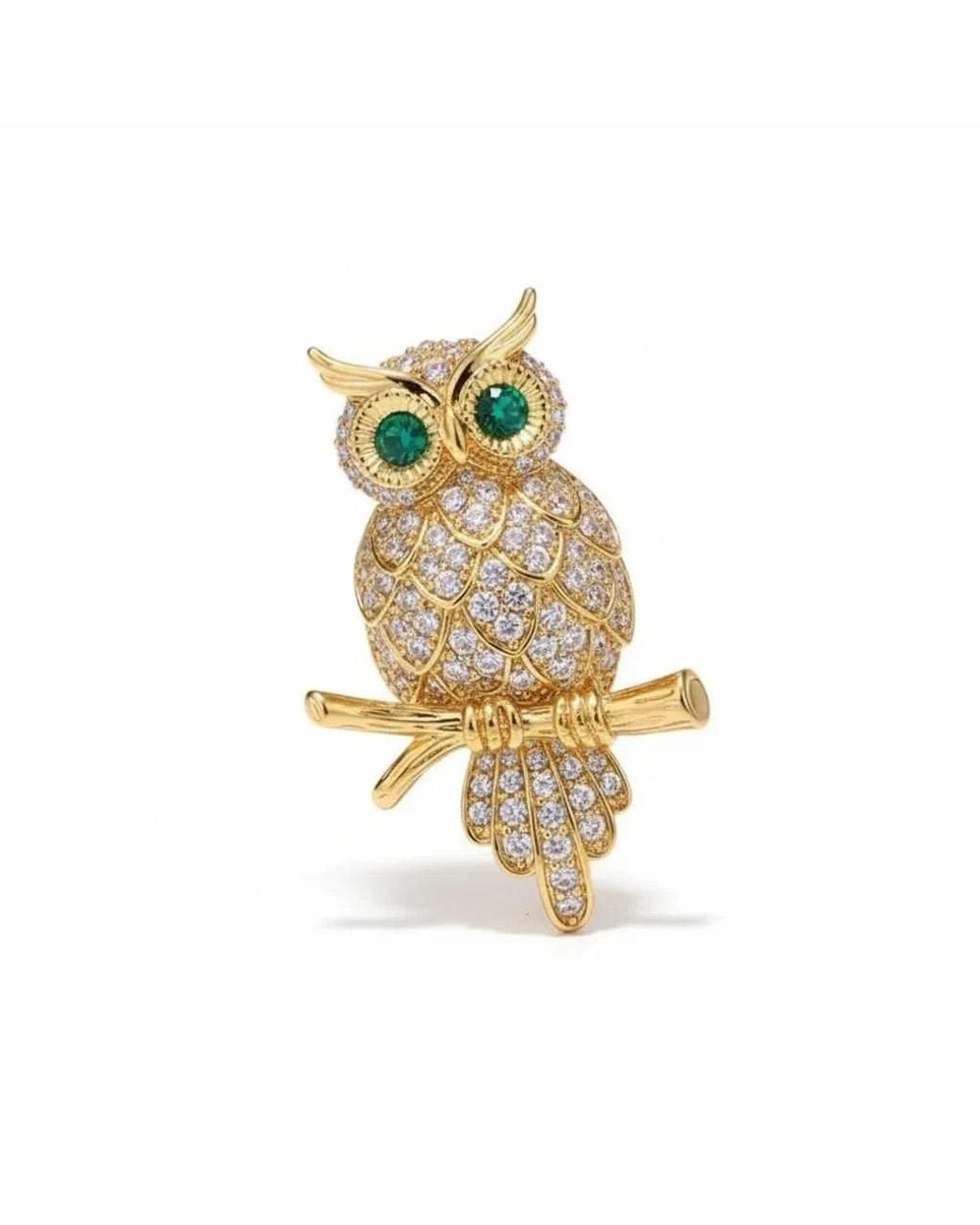 Angel Barocco Metallic -Eyed Owl Brooch