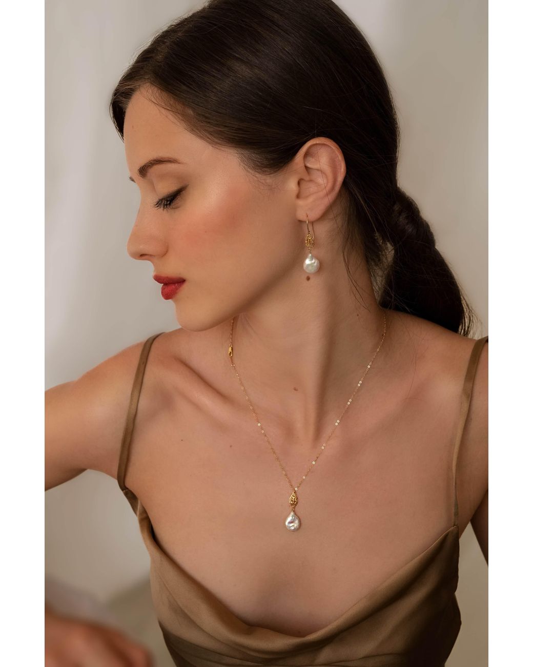 Katy Faye White Juniper Pearl Earrings