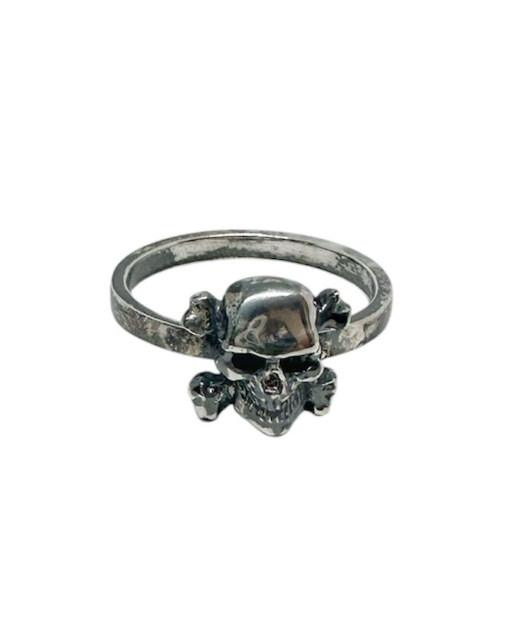 Tg-Jewellery by Tamara Gervasio Green Skull Band Ring – Handcrafted Sterling, Recycled for men