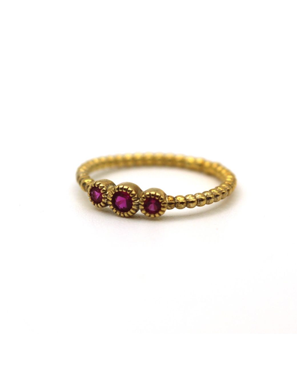 VicStoneNYC Fine Jewelry Yellow Antique Style Ruby Ring