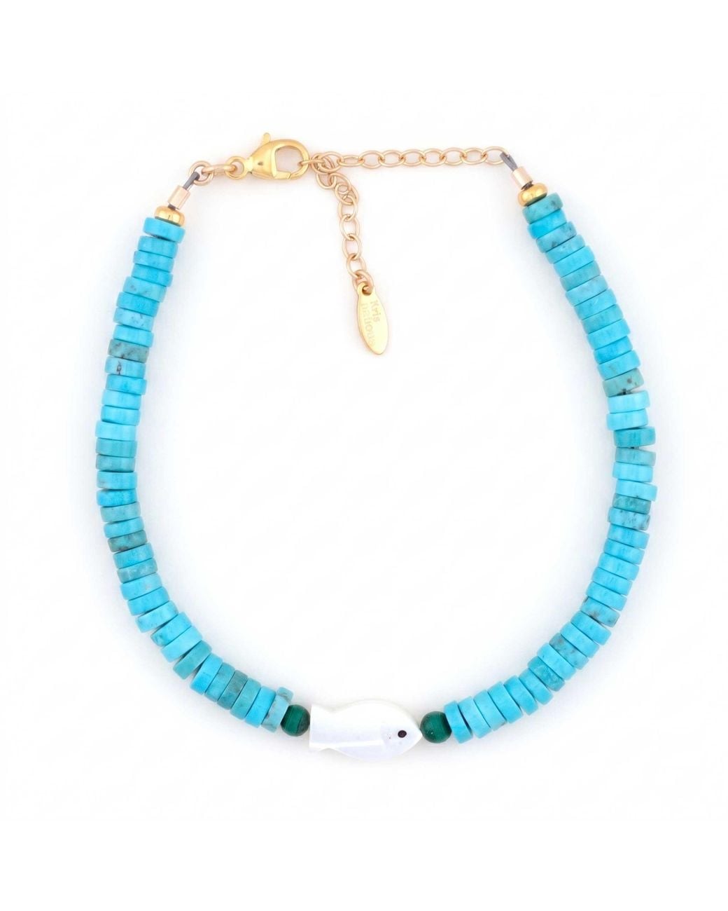 Kris Nations Blue Mother Of Pearl Fish Bracelet