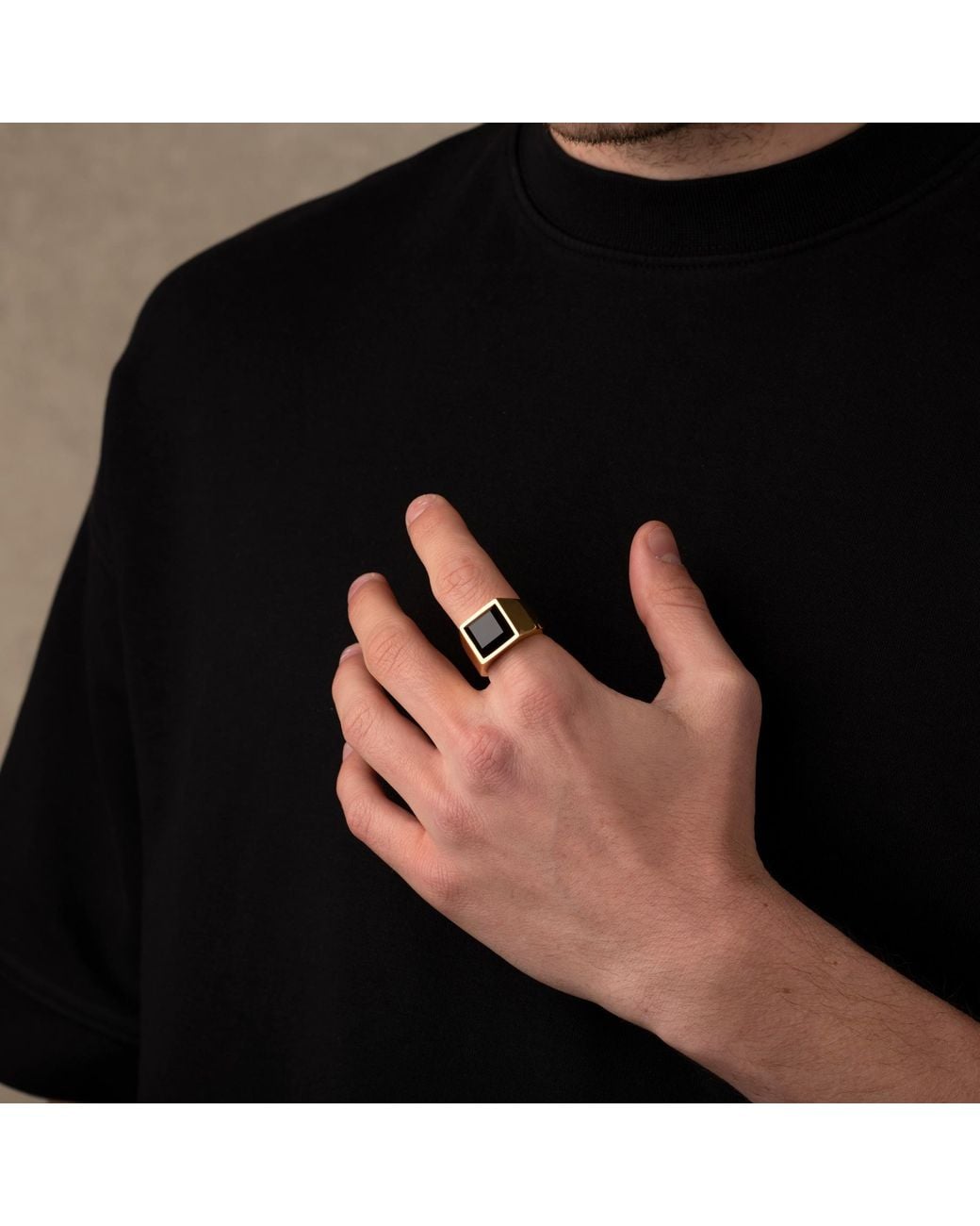 Outrage London Brazilian Stone Signet Ring in Metallic for Men | Lyst