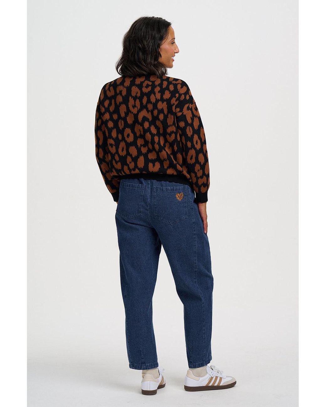 Sugarhill Black Myla Sweater Leopard