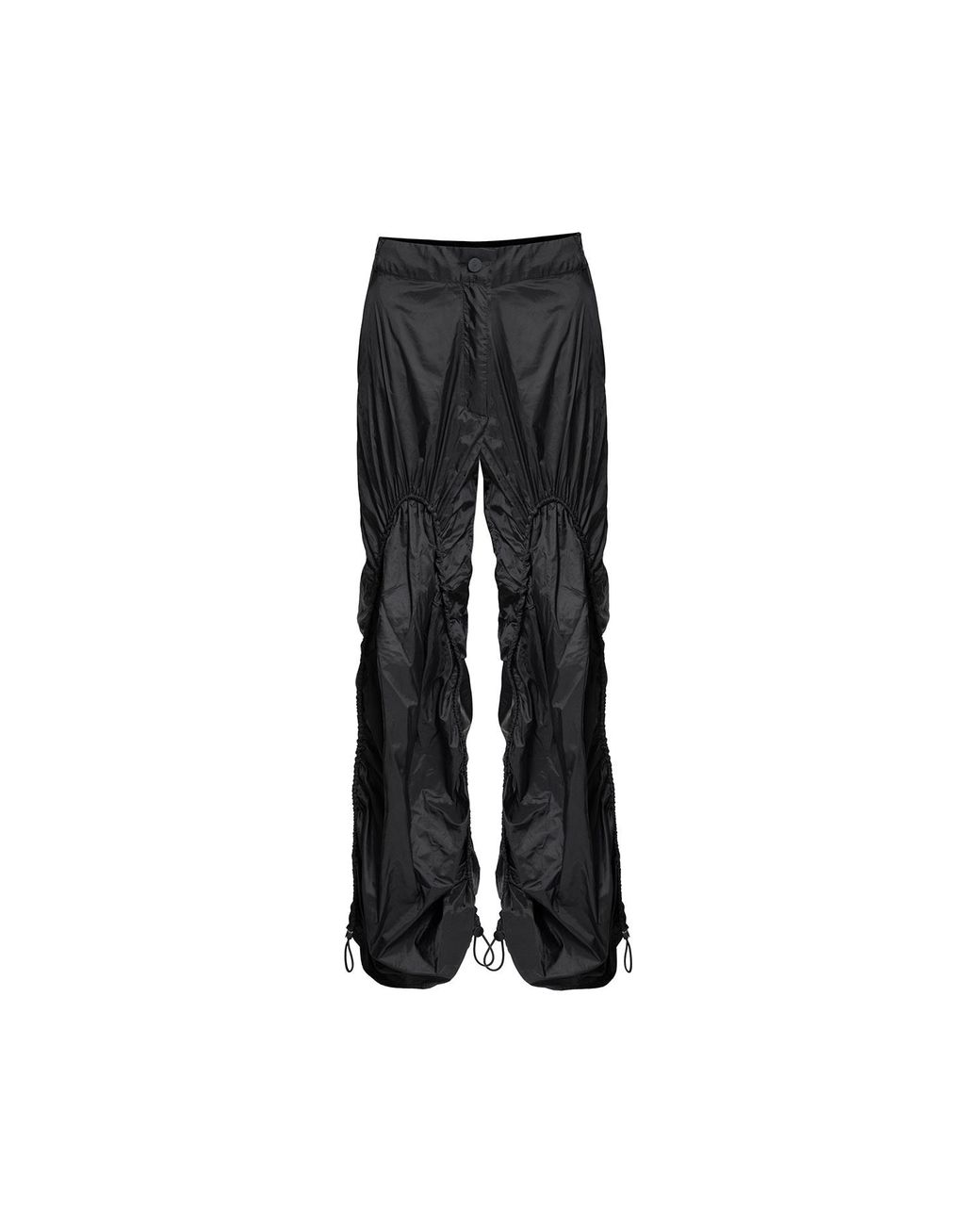 Audrey Vallens Black Spades 2 Gathered Seam Pants