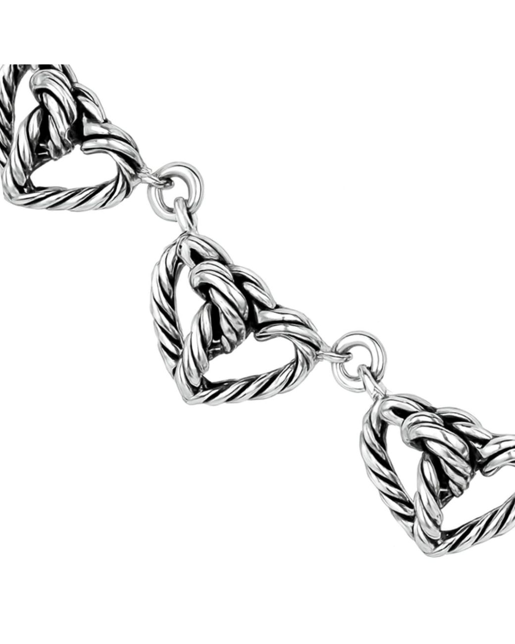 Unaloe Brown Sterling Necklace With Intertwined Hearts – Elegant Jewelry
