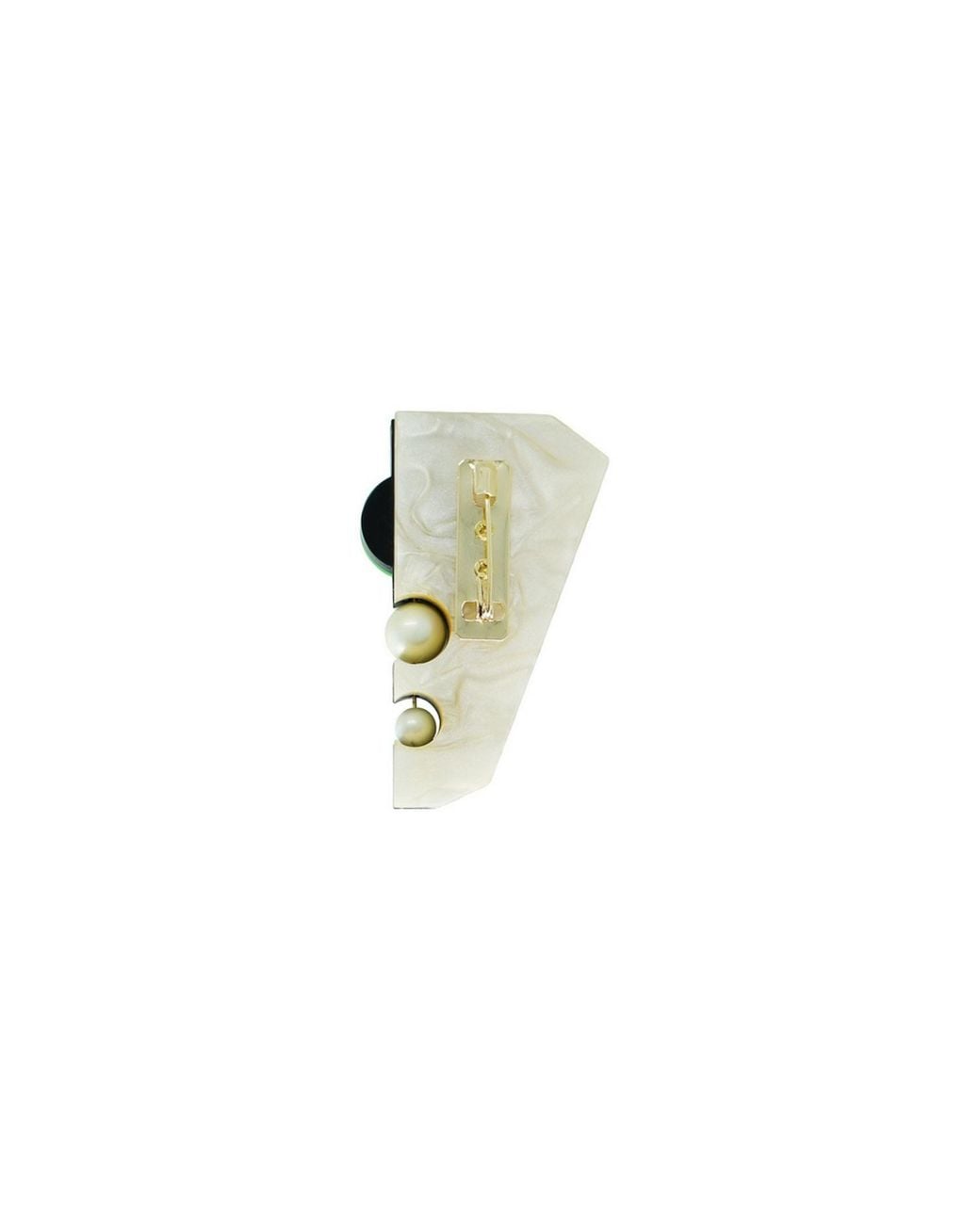 Gissa Bicalho Green Handmade Acrylic Brooch Inti Nacre