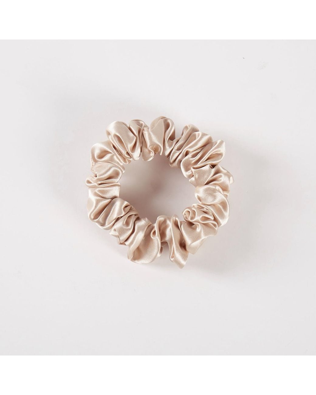 Soft Strokes Silk Metallic Neutrals Pure Mulberry Silk Mini Scrunchie Set Of Five