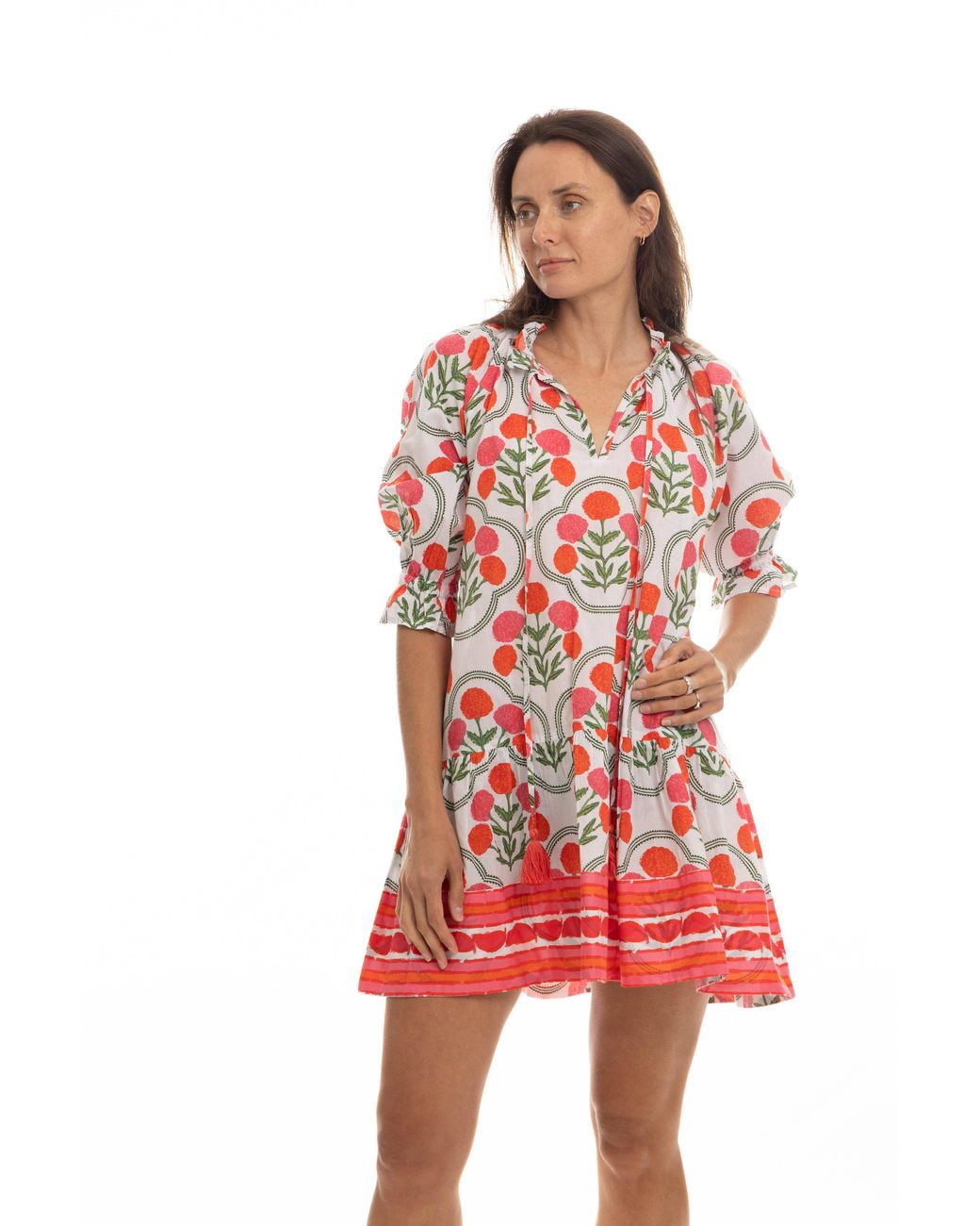 Bindu Red Claire Dress