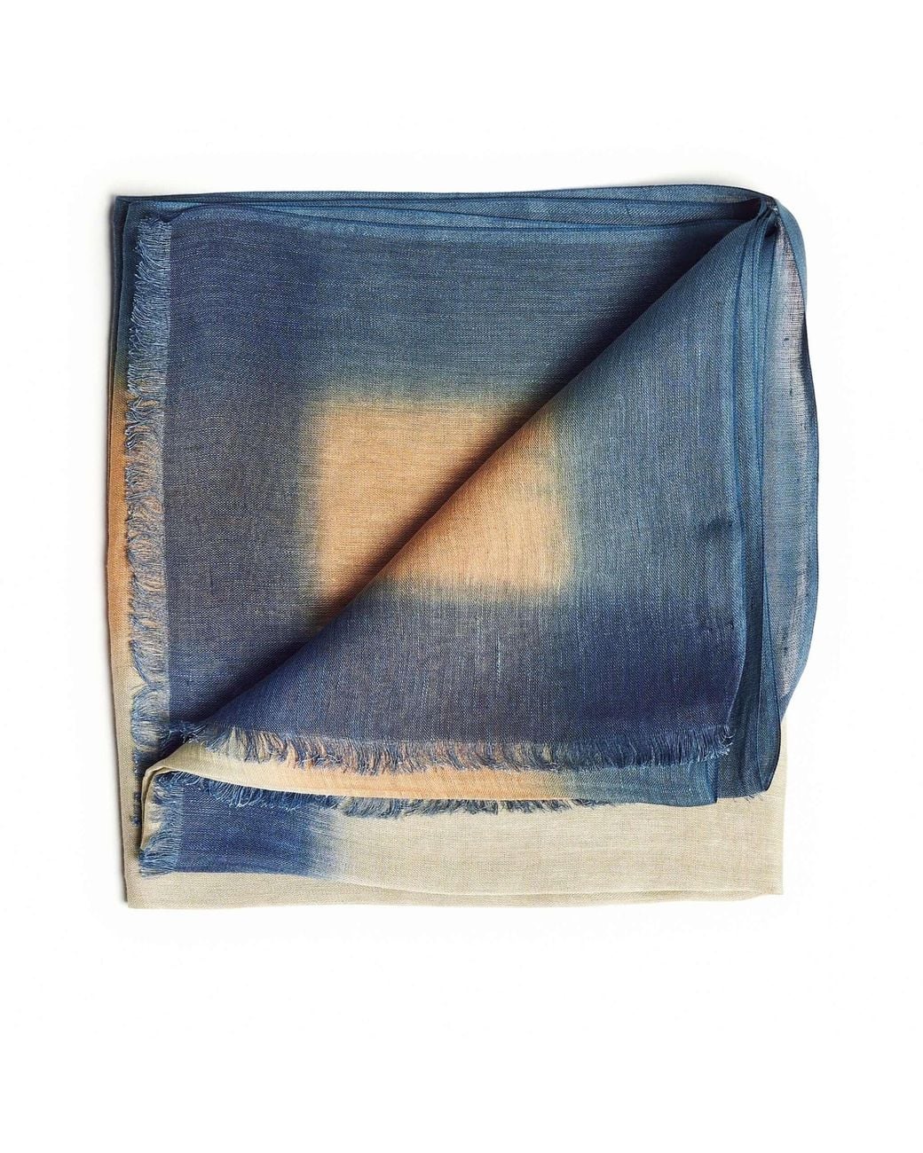 Variously Blue Oceana Soft Linen Silk Handloom Scarf