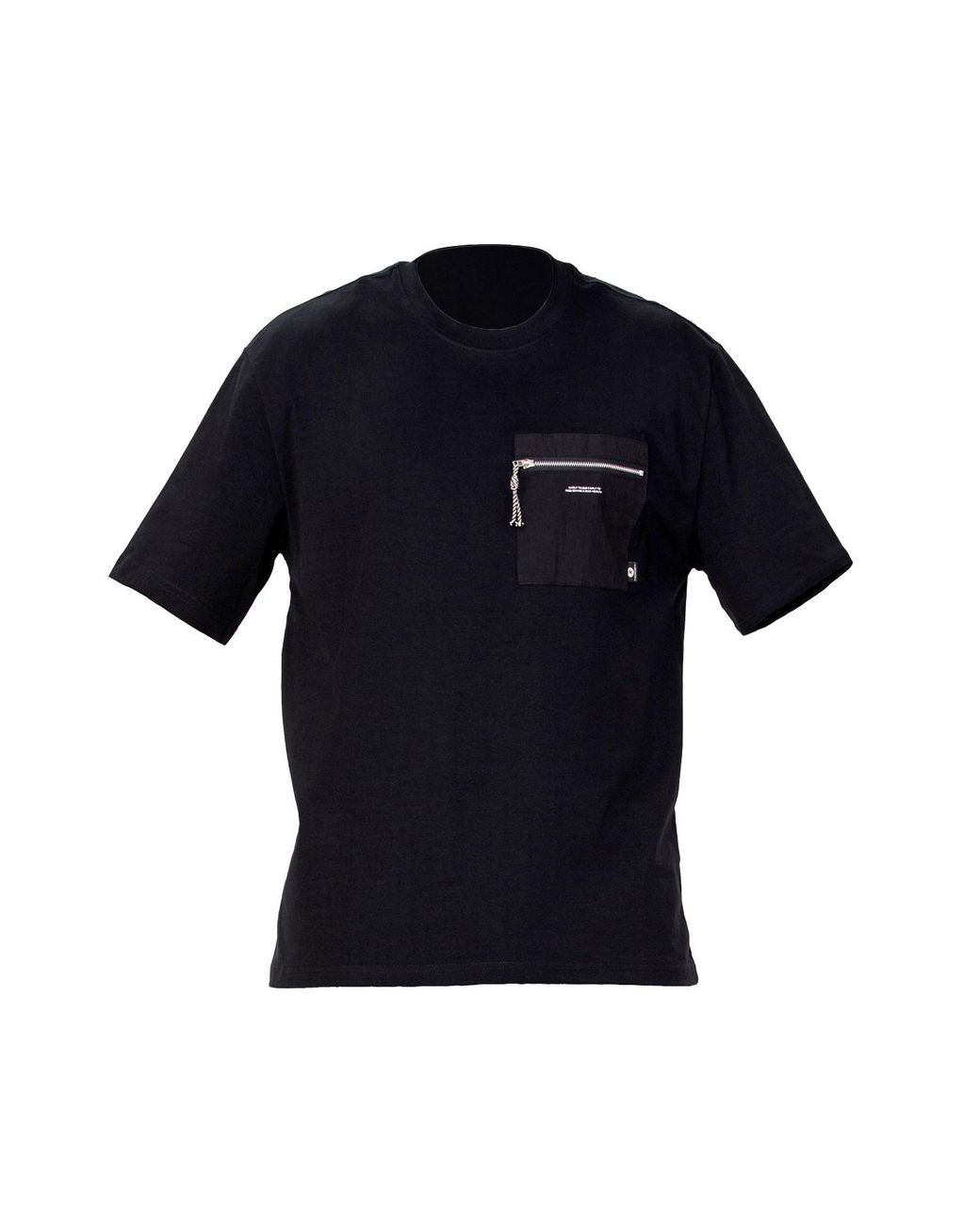 Smart and Joy Black Zipper On Pocket T-Shirt for men