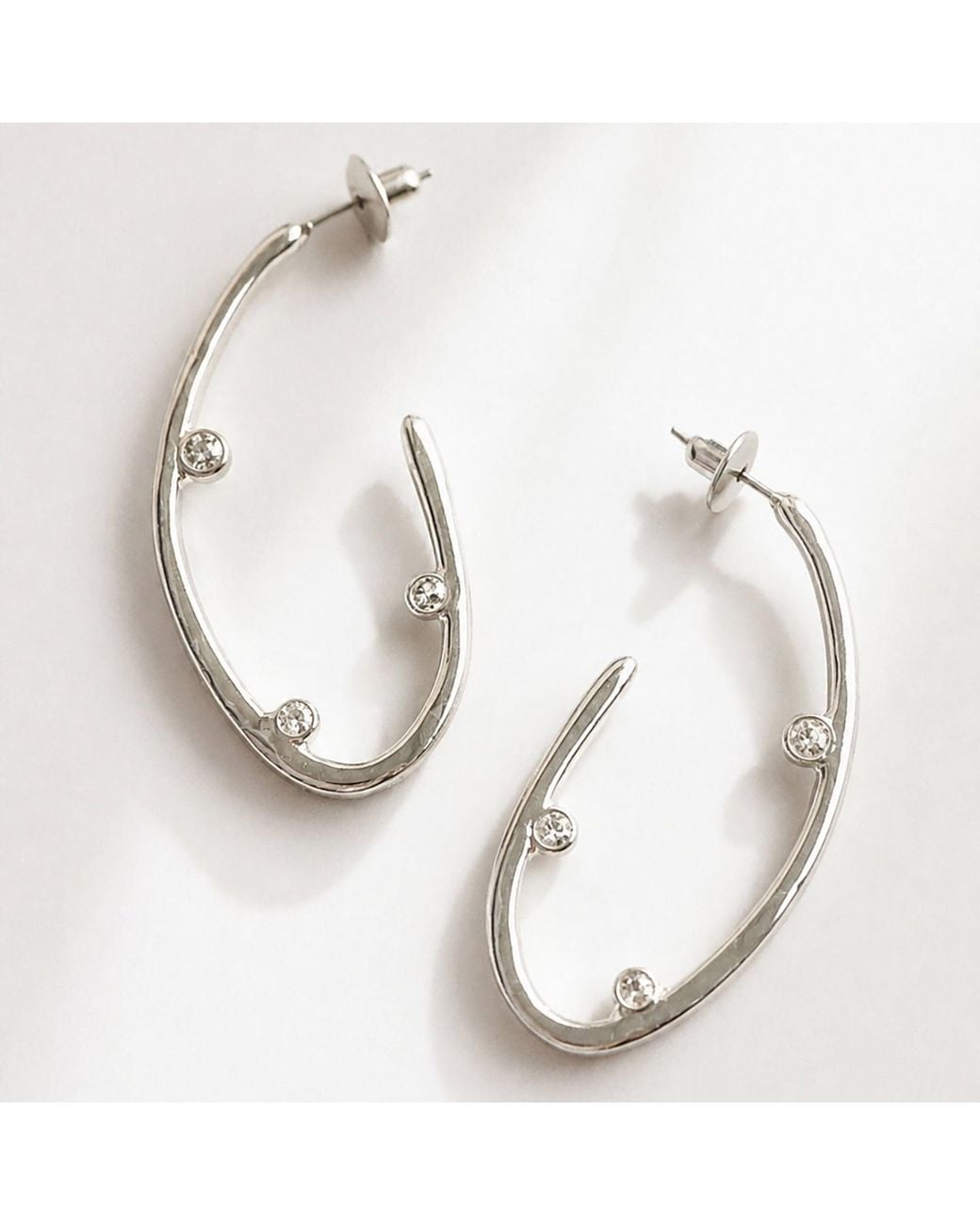 Rare Matters Jewelry Metallic Sculpted Curve Hoops