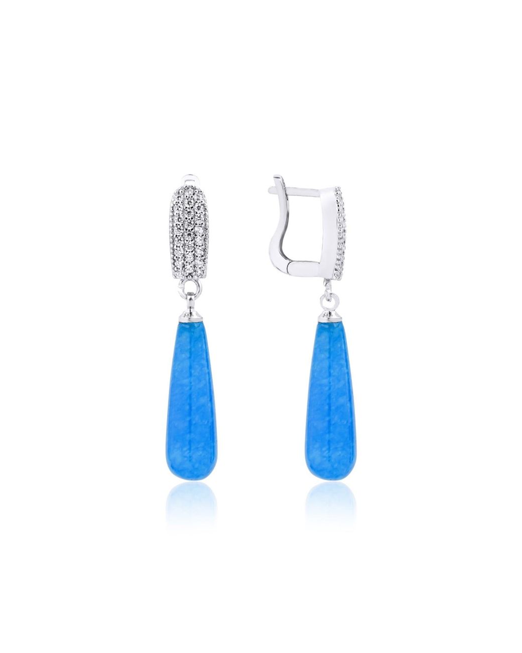 Najiba Blue Cascade Earrings Aquamarine
