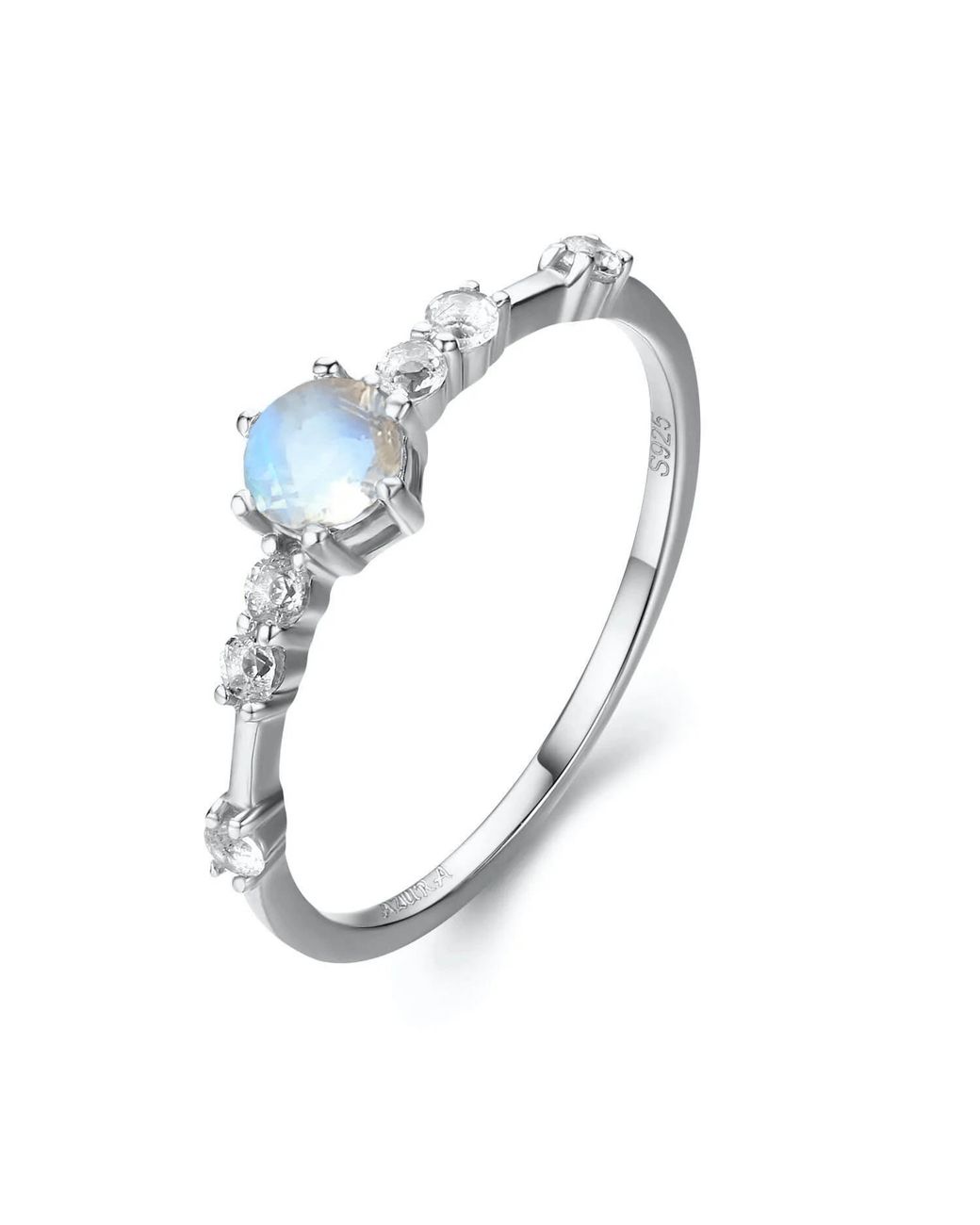 Azura Jewelry New York White The Center Of The Universe Moonstone Ring Vermeil