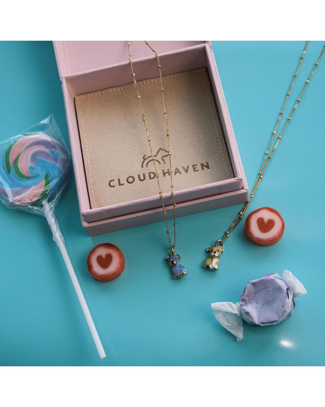 Cloud Haven Metallic Mini Bulldog Sweetie Pendant