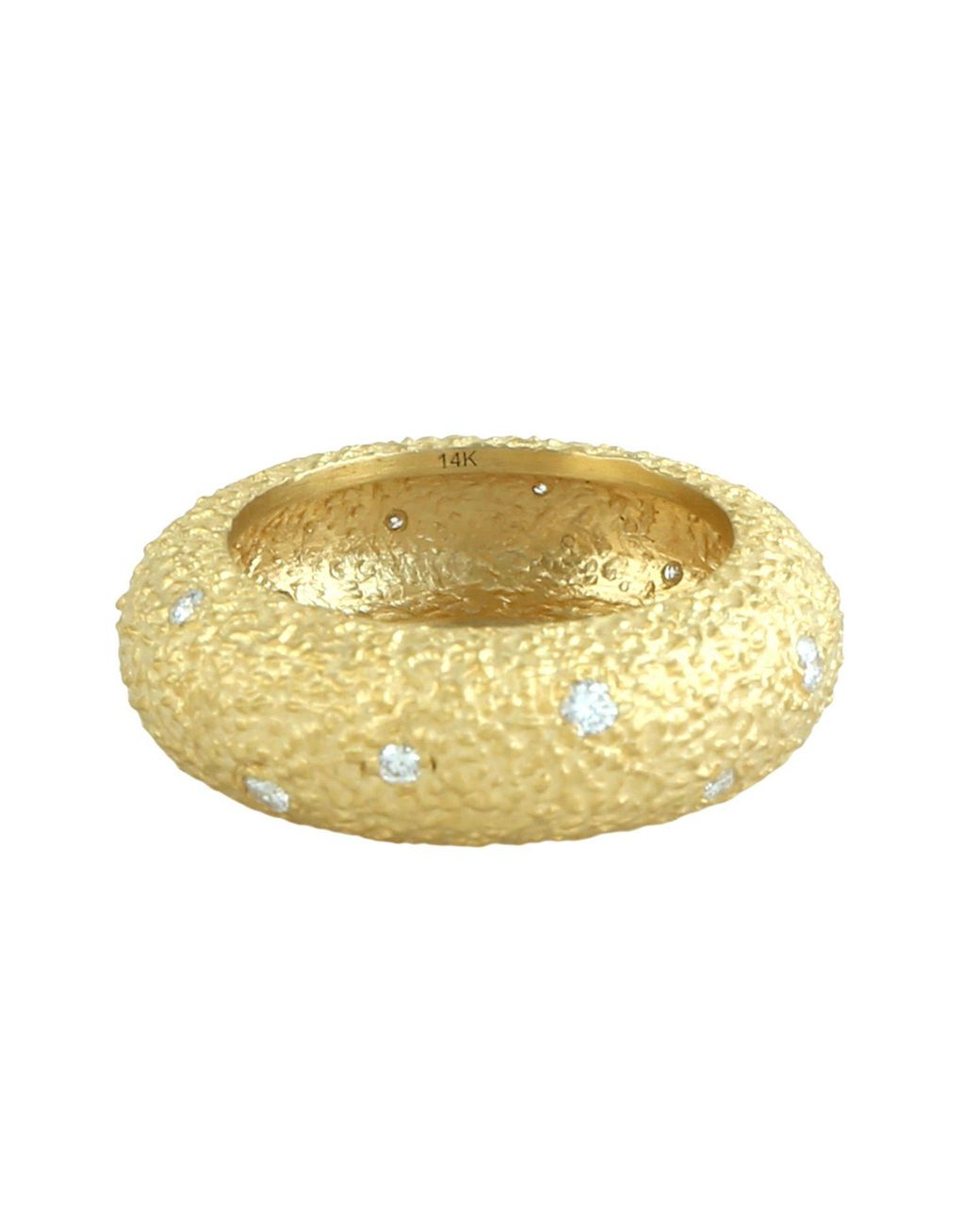Artisan Metallic 14K Textured Diamond Band Ring