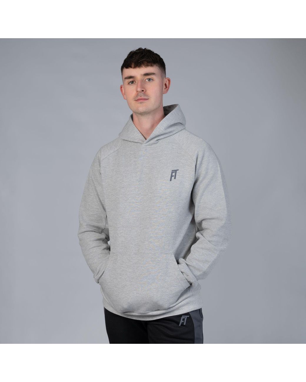 Foster Taylor Gray Sports Double Interlock Hoody for men