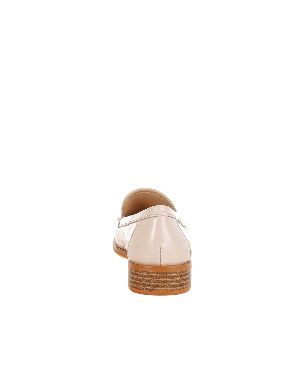 Rag & Co Pink Neutrals Corleone Pleather Stacked Heel Loafers