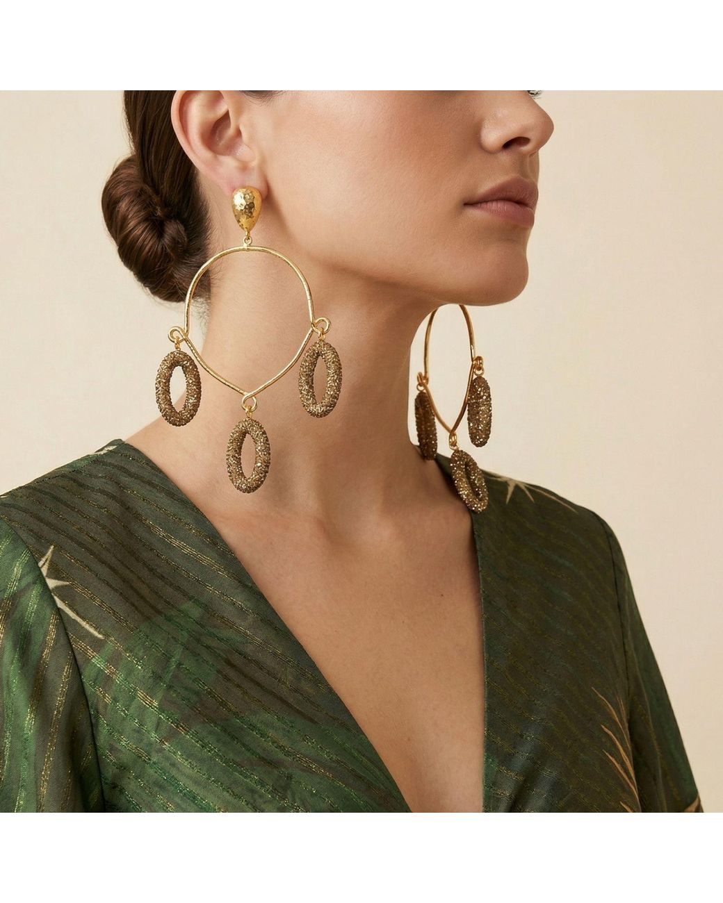 Jaredjamin Metallic Aurelia Crystal Chandelier Post Earrings
